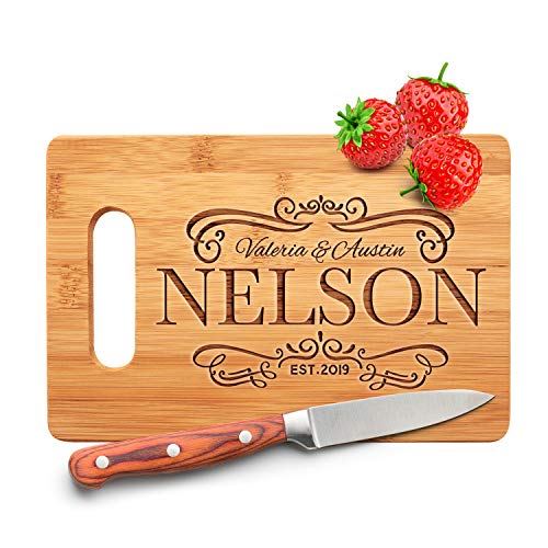 Personalized Cutting Board  9 Designs 6 x 9 Bamboo Cutting Board  Gifts for the Couple Housewarming Gifts Grandma Gifts Engraved Kitchen Sign  Decor  Handle