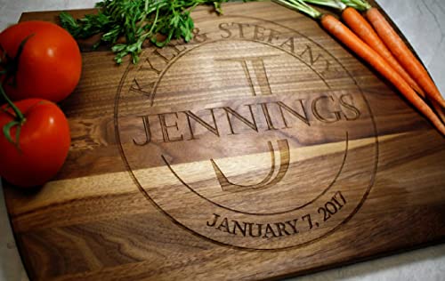 Blue Ridge Mountain Gifts Personalized Cutting Board for Wedding or Anniversary  Laser Engraved Wood Board  Custom Charcuterie Board Home Decor Food Tray Personalized Mothers Day Gifts
