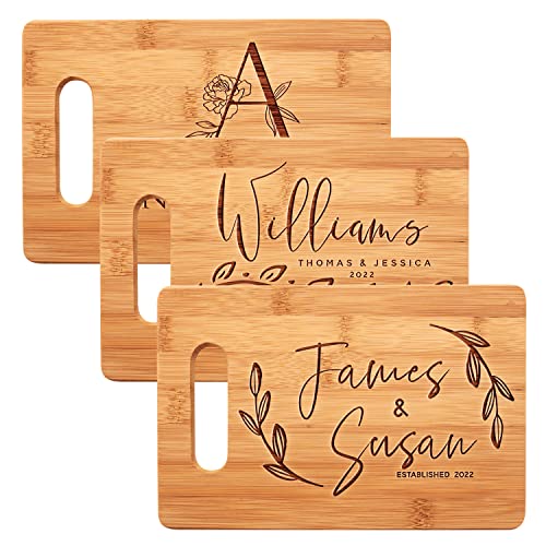 Personalized Cutting Board 11 Designs 5 Wood Styles Cutting Board  Wedding Gifts for Couple Housewarming Gifts Personalized Gifts for Mom and Dad Grandma Gifts Engraved Kitchen Sign