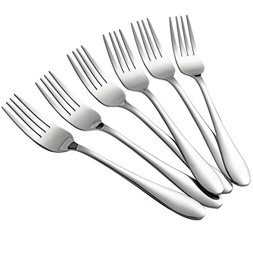 Aebeky 12Piece Stainless Steel Dessert ForksSalad Forks Set67Inch