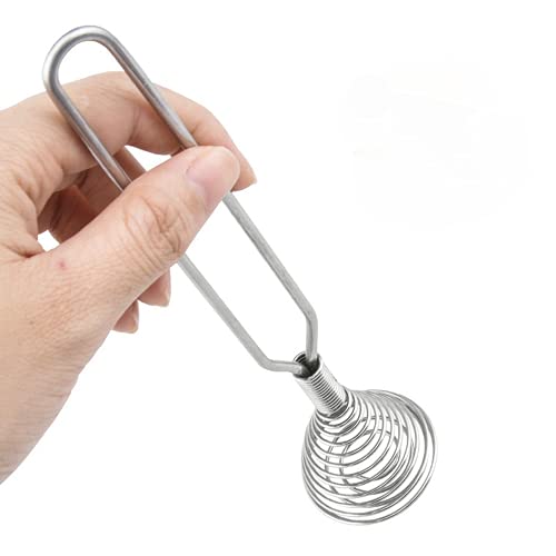 Varilety Stainless Steel Spring Coil Whisk Wire Whip Cream Egg Beater Gravy Cream Hand Mixer Kitchen Tool Accessories For Mixing Blending Beating Stirring Cooking