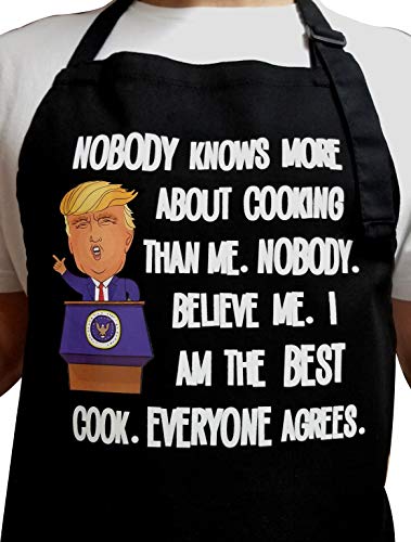 All Prime Outlet Nobody Knows More About Cooking Than Me Nobody Believe Me I Am The Best Cook Everyone Agrees  Funny Apron 100 Cotton  Universal Size  Adjustable Neck Strap  2 Pockets