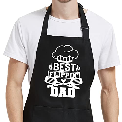 Grilling Aprons for Men BBQ Apron for Men with Pockets Best Dad ever Gifts for Father Husband Thanksgiving Christmas Birthday