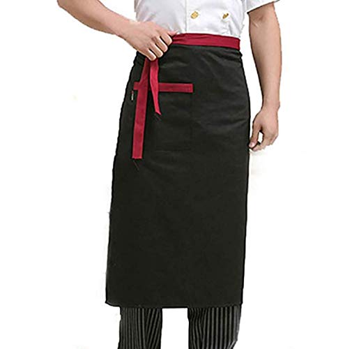 LissomPlume Unisex Kitchen Half Waist Apron Restaurant Chef Cooking Work Bib Women Men Bistro Server Aprons
