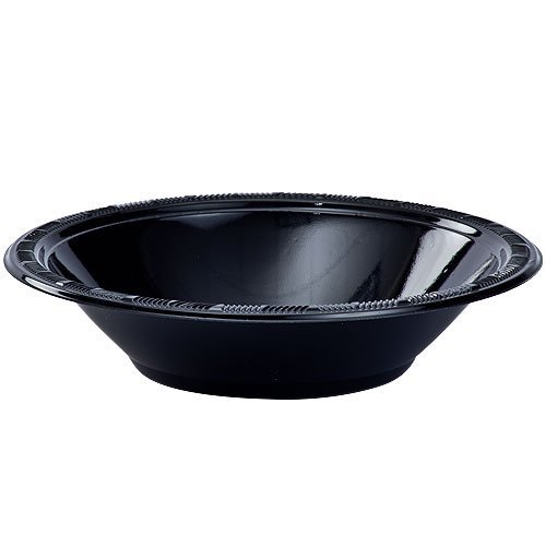 Disposable Plastic Bowls15 oz  Black  Pack of 50