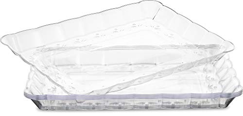 Plasticpro Plastic Serving Trays  Serving Platters Rectangle 9X13 Disposable Party Dish Crystal Clear Pack of 4