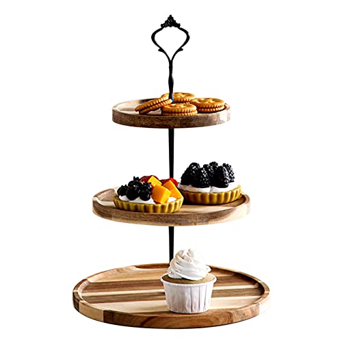 Wooden Cupcake Stand for Dessert Table Display Cupcake Tower Wood 3 Tier Tray Dessert Stands Rustic Cupcake Holder for Baby Shower Decorations Party Décor Farmhouse Decor Wedding Tea Party