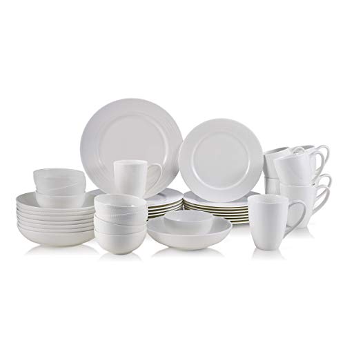Mikasa Annabele Chip Resistant 40Piece Dinnerware Set Service For 8 White