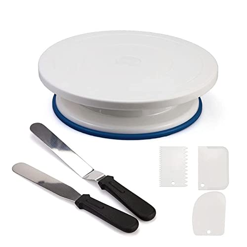 6 Pcs Cake Stand Set Cake Decorating Supplies 11 Inch Rotating Cake Turntable for Decorating Cake Spinner Cake Decorating Tools Cake Decorating Kit Gift Set Baking Supplies