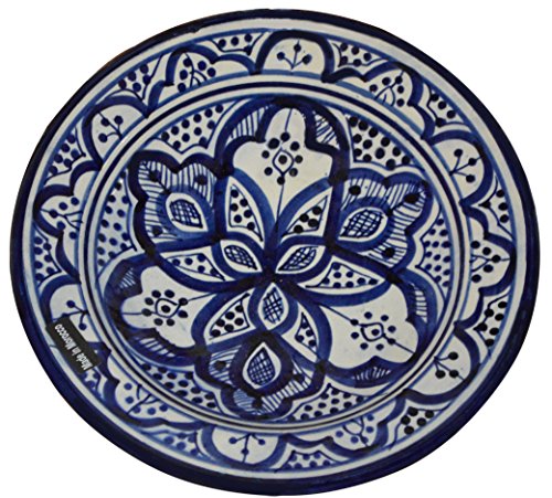 Ceramic Plates Moroccan Handmade Appetizer Tapas Serving Decorative 10 inches Round
