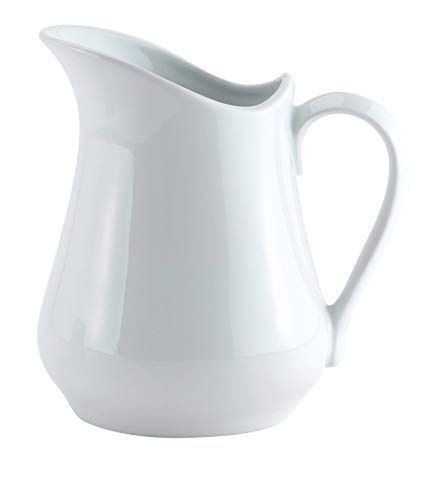 HIC Creamer Pitcher with Handle Fine White Porcelain 16Ounces