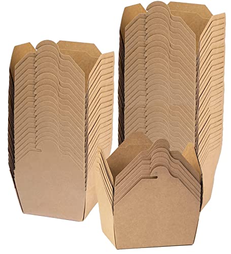 Cezoyx 60 Pack 30 Oz Take Out Food Containers  Disposable Brown Paper Food To Go Box Leak Grease Resistant Kraft Lunch Meal Food Boxes for Restaurant Catering Party Concession Stand Picnic