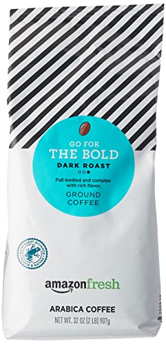 AmazonFresh Go For The Bold Ground Coffee Dark Roast 32 Ounce