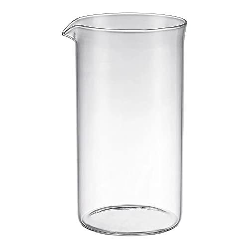 Bruntmor Universal Replacement beaker Spare Heat  Shock Resistant Borosilicate Glass Carafe for French Press Coffee Maker 8cup 34ounce 4 Diameter
