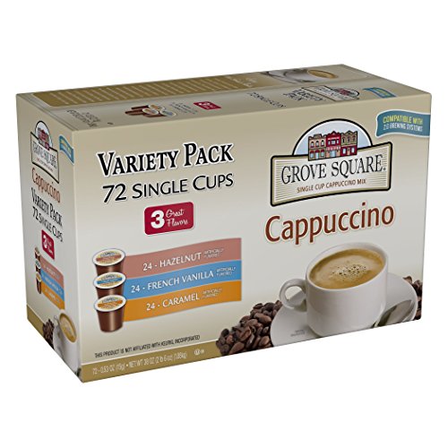 Grove Square Cappuccino Variety Pack 72 Single Serve Cups