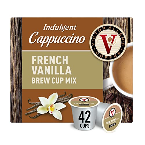 Victor Allens Coffee French Vanilla Flavored Cappuccino Mix 42 Count Single Serve KCup Pods for Keurig KCup Brewers