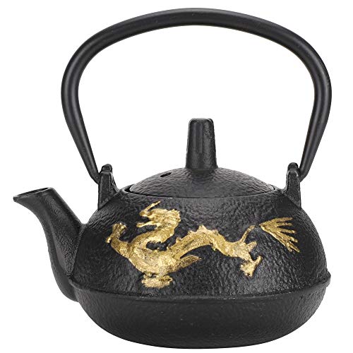 Cast Iron Tea Kettle Japanese Tetsubin Teapot Cast Iron Teapot Cast Iron Tea Kettle Stovetop Gold Dragon Pattern Ornaments for Home Tea 03L