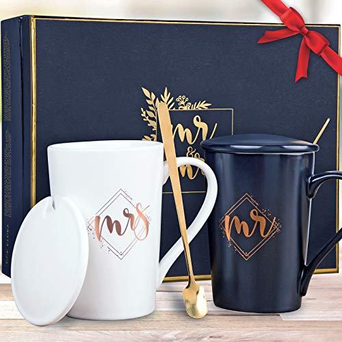 KEDRIAN Mr And Mrs Mug Set Best Wedding Gifts For Couple Gifts For Newlyweds Mr And Mrs Gifts Engagement Gifts For Couples Anniversary His And Her Gifts For Couples Wedding Mugs Marriage Gifts