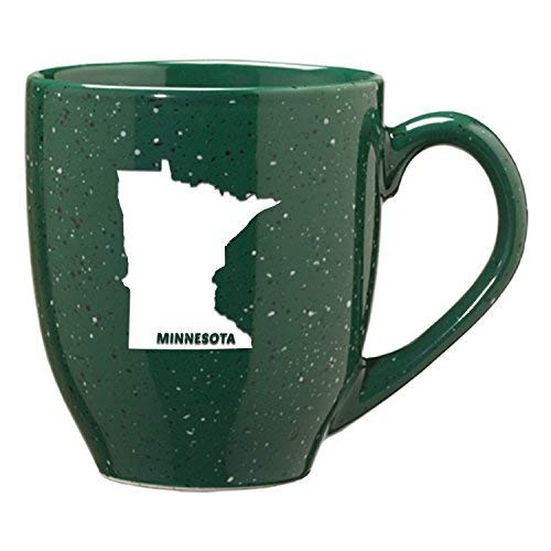 16 oz Ceramic Coffee Mug with Handle  Minnesota State Outline  Minnesota State Outline