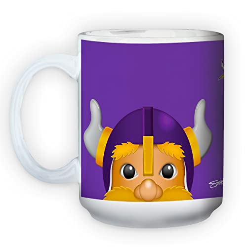 Minimalist Viktor The Viking Mascot Minnesota 15oz Ceramic Football Coffee Mug by S Preston Tea Hot Cold