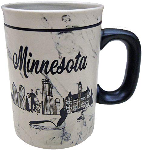 Minnesota Skyline Engraved Marble 11 oz Durable Coffee Mug