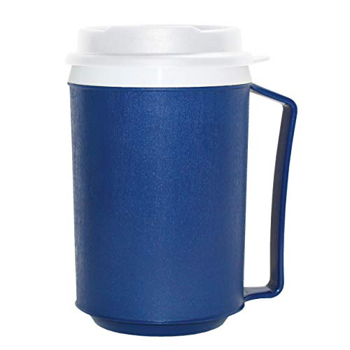 Rehabilitation Advantage Weighted Insulated Mug with Tumbler Lid (12oz) Blue