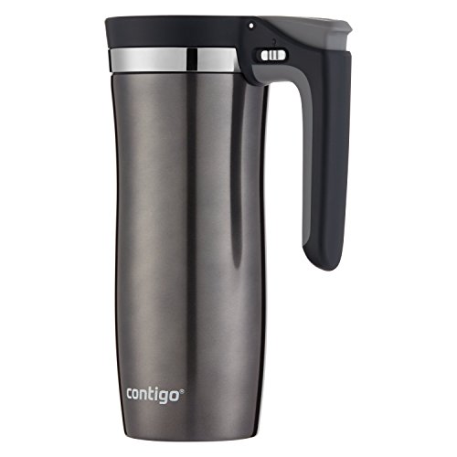 Contigo Handled AUTOSEAL VacuumInsulated Stainless Steel Travel Mug with EasyClean Lid 16 oz Gunmetal