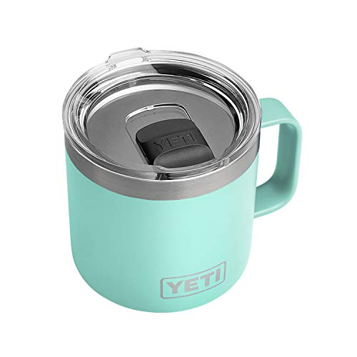 YETI Rambler 14 oz Mug Vacuum Insulated Stainless Steel with MagSlider Lid Seafoam