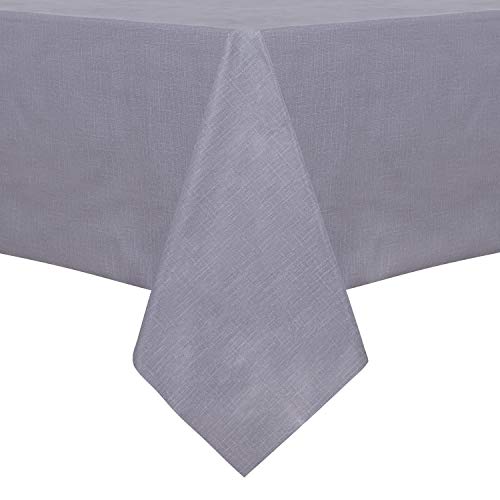 sancua 100 Waterproof Rectangle PVC Tablecloth  54 x 78 Inch  Oil Proof Spill Proof Vinyl Table Cloth Wipe Clean Table Cover for Dining Table Buffet Parties and Camping Grey