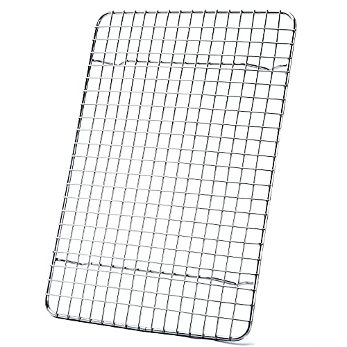 Cooling Rack For Baking Aisoso Baking Rack with 188 Stainless Steel Bold Grid Wire Multi Use Oven Rack Fit Quarter Sheet Pan Oven and Dishwasher Safe 85 x 12 Inches