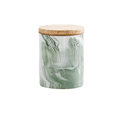 Ceramic Food Storage Canister Food Storage Jars with Airtight Seal Lid Kitchen Canister for Serving for Coffee Beans Tea Flour and More (GreenS)