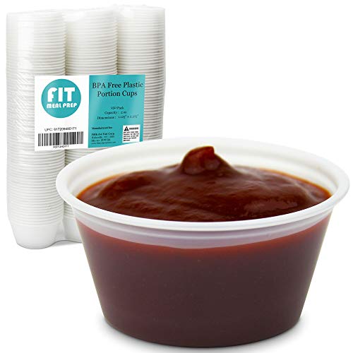 250 Pack 2 oz BPA Free Plastic Portion Cup  Disposable Jello Shots Sauce Condiment Souffle Dressing Mini Containers Cups No Lids