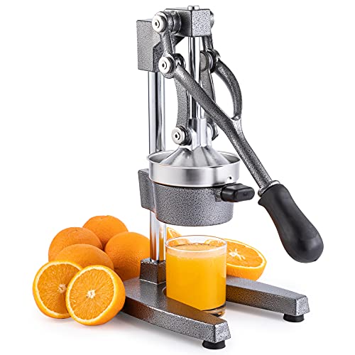 COZ Hand Press Juicer Machine Manual Orange Juicer and Professional Citrus Juicer for Orange Juice Pom Lime Lemon Juice Commercial Lemon Squeezer and Orange Crusher Easy to Clean Gray