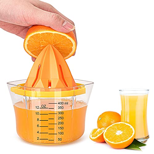 Lemon Squeezer Citrus Juicer with Strainer and Silicone Ice Mold Orange Squeezer and Other Fruit Juicer 5 in 1 Manual Juicer with Juicer Cup