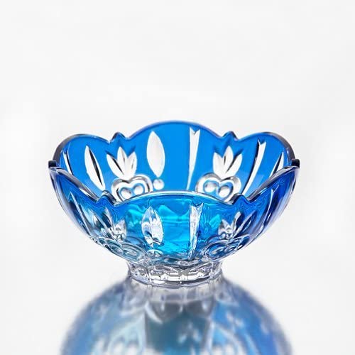 Studio Silversmith Crystal Candy Dish Blue