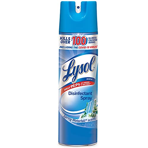 Lysol Disinfectant Spray Sanitizing and Antibacterial Spray For Disinfecting and Deodorizing Spring Waterfall 19 fl oz