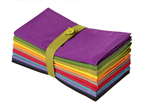 COTTON CRAFT Multicolor Cloth Napkins  Set of 12 Pure Cotton Everyday Lunch Dinner Napkin  Spring Summer Fall Holiday Birthday Party Gift  Soft Washable Absorbent Reusable Napkin  Oversized 20x20