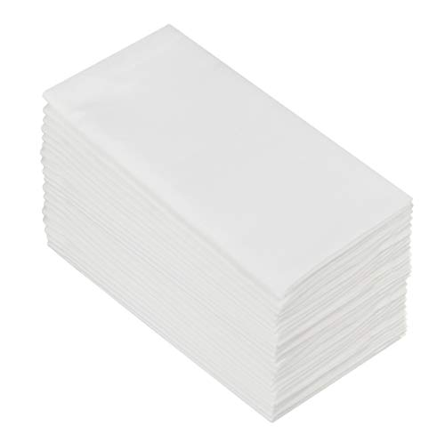 COTTON CRAFT White Dinner Napkins  Set of 24 Classic Pure Cotton Soft Cloth Napkins  Durable Washable Everyday Lunch Brunch Table Restaurant Wedding Party Gift Reusable Napkin  Oversized 20x20 inch