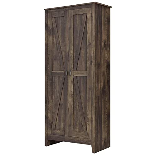 Ameriwood Home Farmington Wide Storage Cabinet 315 Rustic