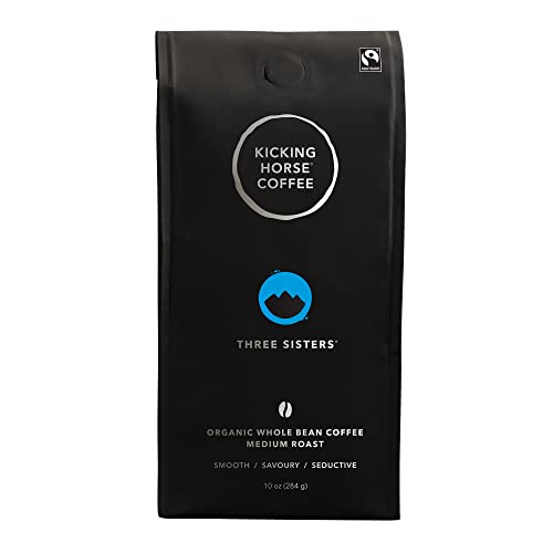 Kicking Horse Coffee Three Sisters Medium Roast Whole Bean 10 Oz  Certified Organic Fairtrade Kosher Coffee