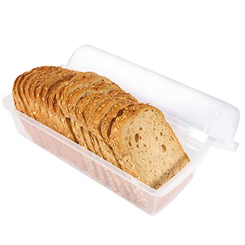 Youngever Plastic Bread Container Bread Storage Bin Bread Box for Countertop