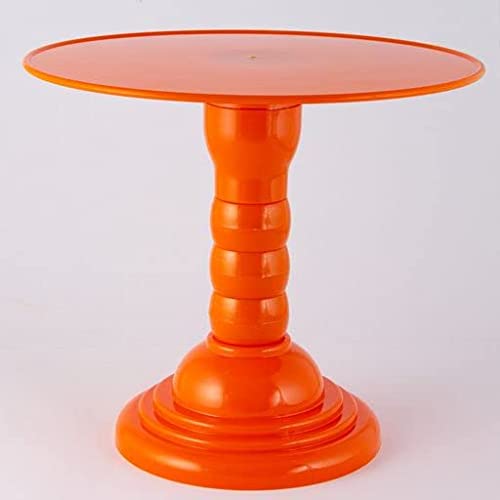 Plastic Round Adjustable Cake Stand Cupcake Stand Candy Stand 4 Heights (Orange)