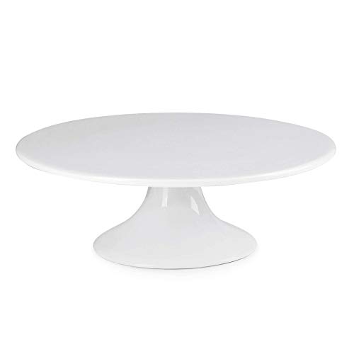 Sweese 708101 10Inch Porcelain Cake Stand Round Dessert Stand Cupcake Stand for Birthday Parties Weddings Baby Shower and Other Events White