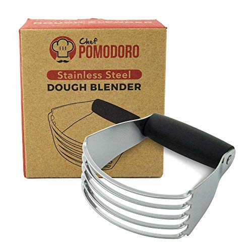 Chef Pomodoro Pastry Blender MultiPurpose Dough Blender Mixer Stainless Steel Blades Heavy Duty Pastry Cutter Pastry Blender Stainless Steel Pizza Dough Blender Pastry Blender Stainless Steel