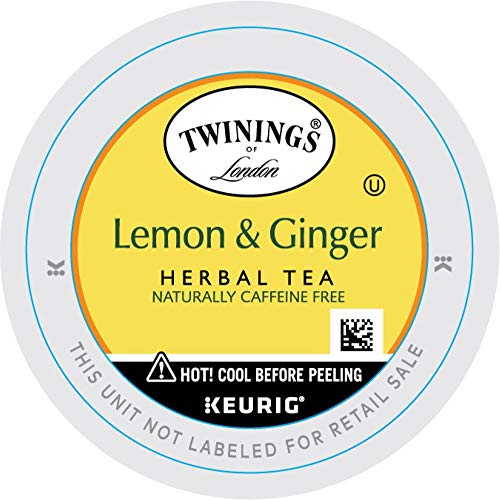 Twinings Lemon  Ginger Herbal Tea KCups for Keurig 24 Count (Pack of 1)