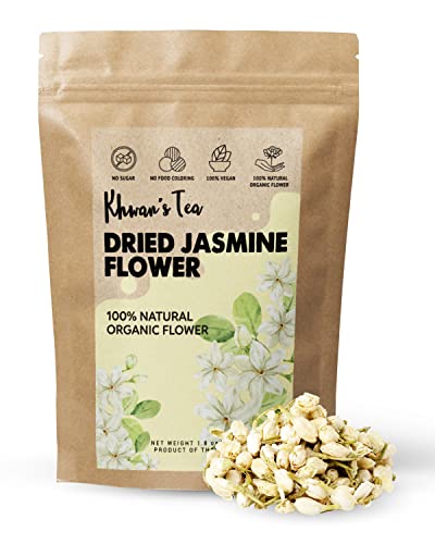 Pure Dried Jasmine Flower Buds Petals Herbal Decaf Tea 176 oz 100 Natural NonToxic GMO  Free Organic Botanical Flowers Kit