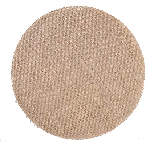 12Pcs Rustic Burlap Linen Doilies Mat Round Placemats Cup Mat Coaster Table Decorations for Wedding Holiday Home Party Dining Table 6 Iinches