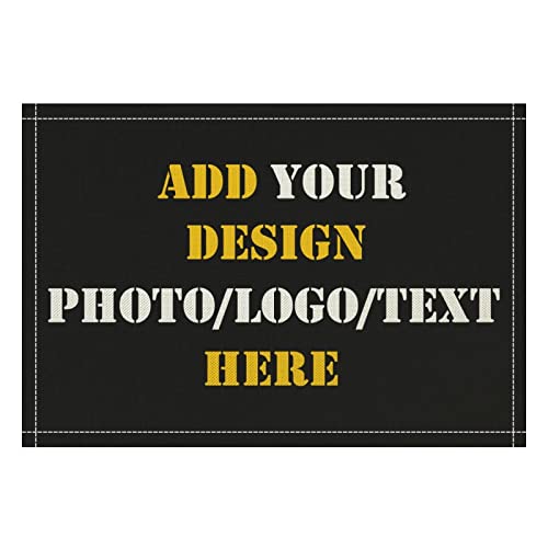 Custom Linen Placemat Add Your Picture Text Heat Resistant Dining Table Place Mat Personalized Rectangular Table Placemat Easy to Clean 177 X 12 (1)