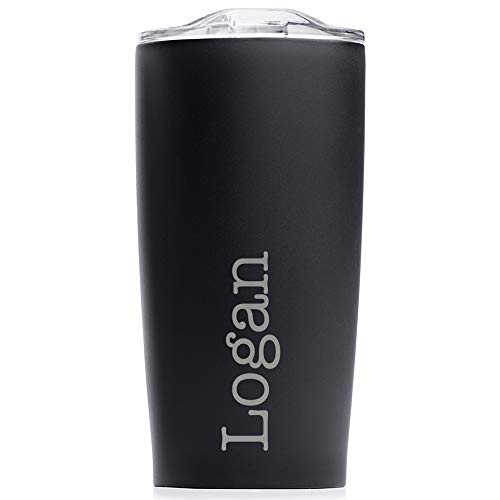 Lifetime Creations Engraved Personalized Stainless Steel Tumbler with Name (Black)  Custom Metal Tumbler Add Your Name Double Wall Insulated Coffee Travel Mug