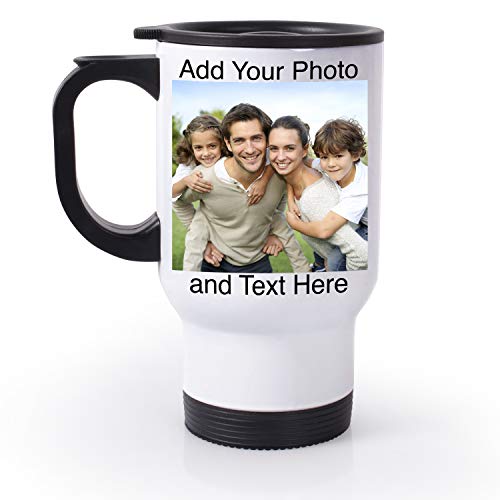 Personalized Travel Mugs with Picture  Custom Travel Mug with Photo 14oz Photo Travel Mug Custom Tumbler Personalized Personalized Travel Coffee Mug with Lid
